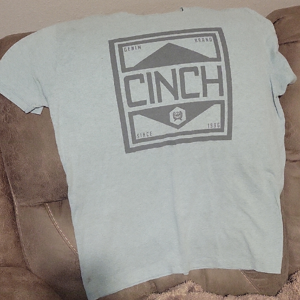 Cinch Men's Sky Blue Graphic Tee